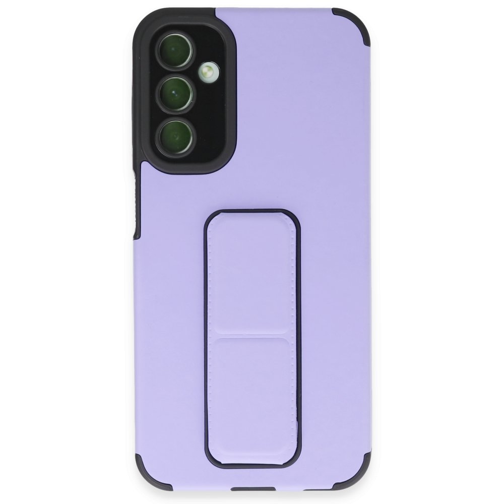  Samsung Galaxy A24 4G Kılıf Mega Standlı Silikon - Lila