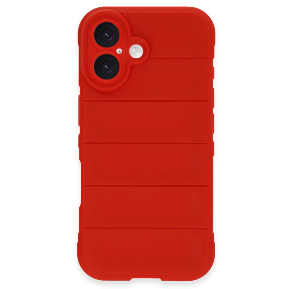 iPhone 16 Plus Kılıf Optimum Silikon - Kırmızı  iPhone 16 Plus Kılıf Optimum Silikon - Kırmızı