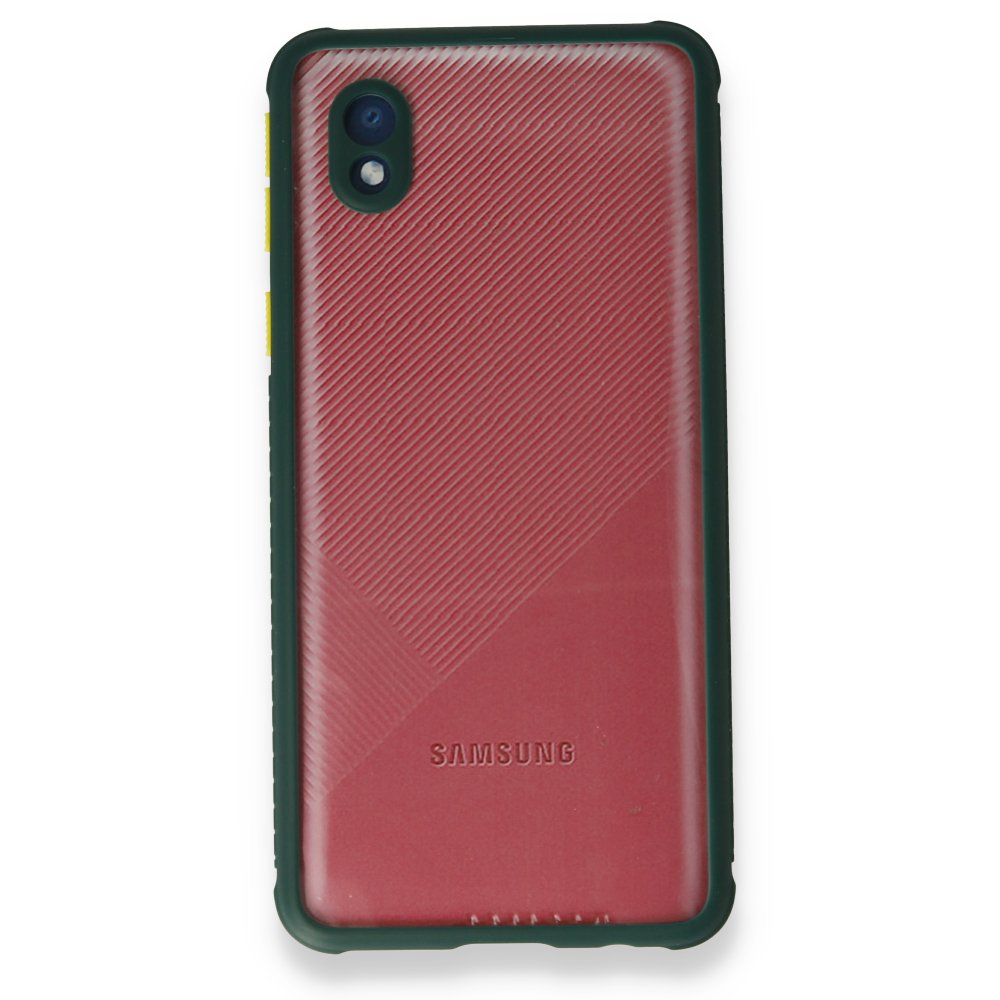 Samsung Galaxy A01 Core Kılıf Miami Şeffaf Silikon - Koyu Yeşil Samsung Galaxy A01 Core Kılıf Miami Şeffaf Silikon - Koyu Yeşil