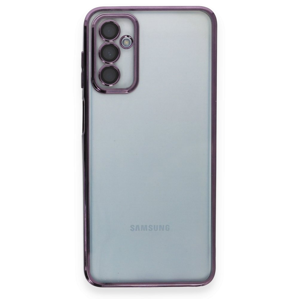  Samsung Galaxy M23 Kılıf Razer Lensli Silikon - Mor
