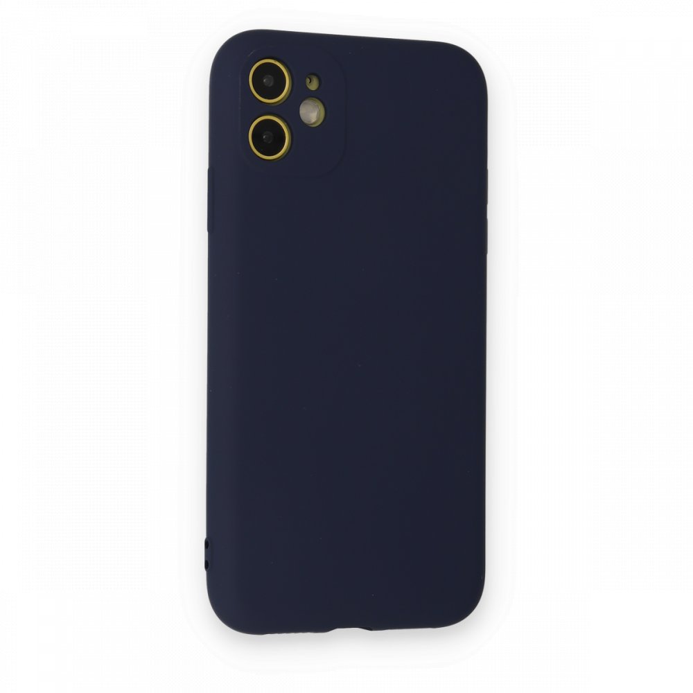  iPhone 11 Kılıf Nano içi Kadife Silikon - Lacivert