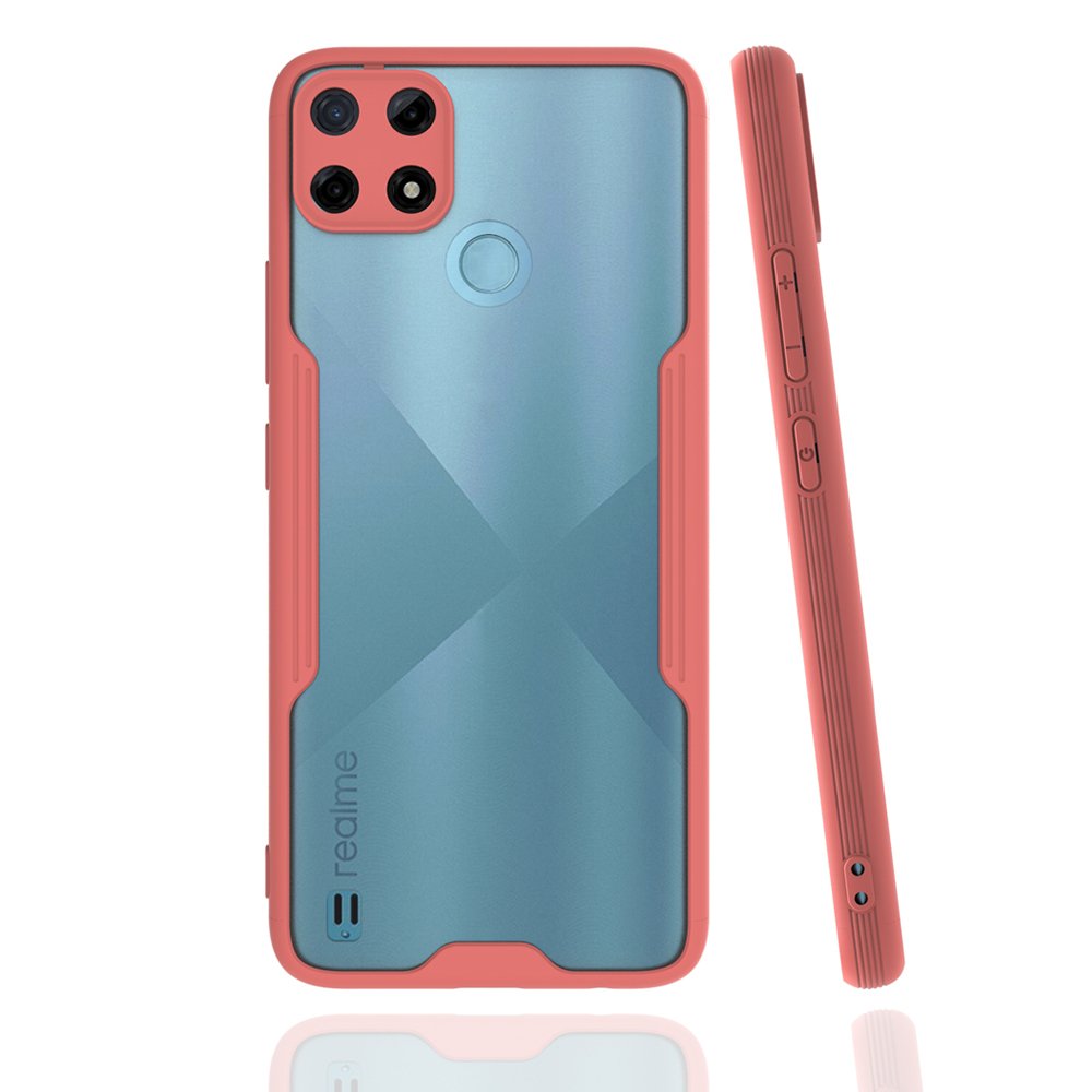  Realme C21Y Kılıf Platin Silikon - Pembe