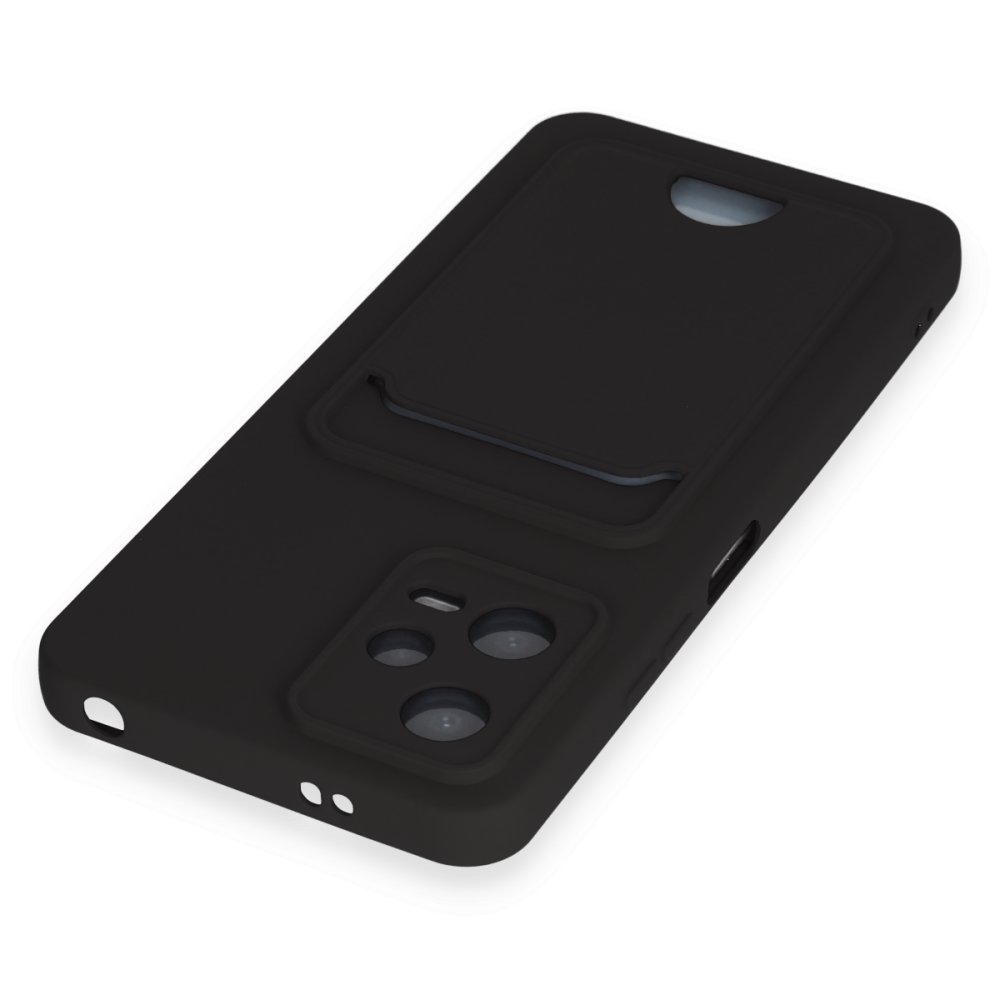  Xiaomi Poco X5 5G Kılıf Kelvin Kartvizitli Silikon - Siyah