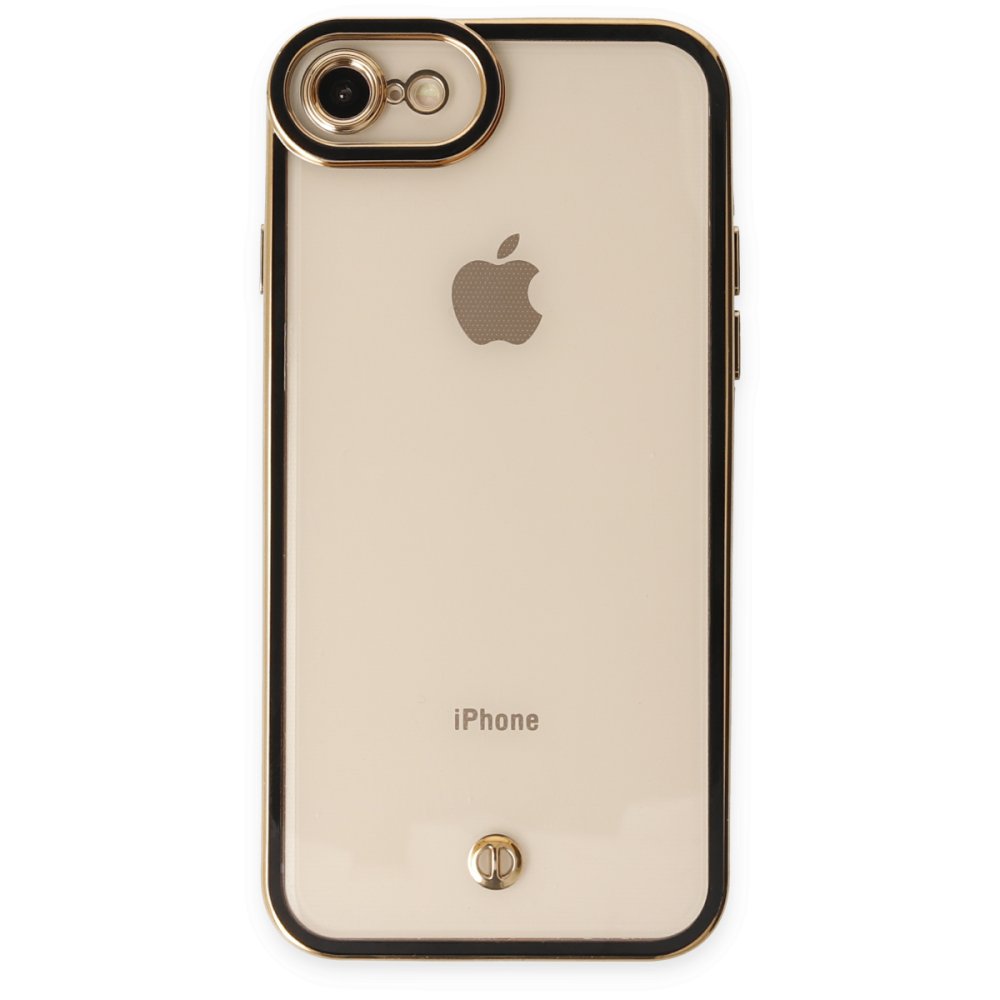  iPhone 8 Kılıf Liva Lens Silikon - Siyah