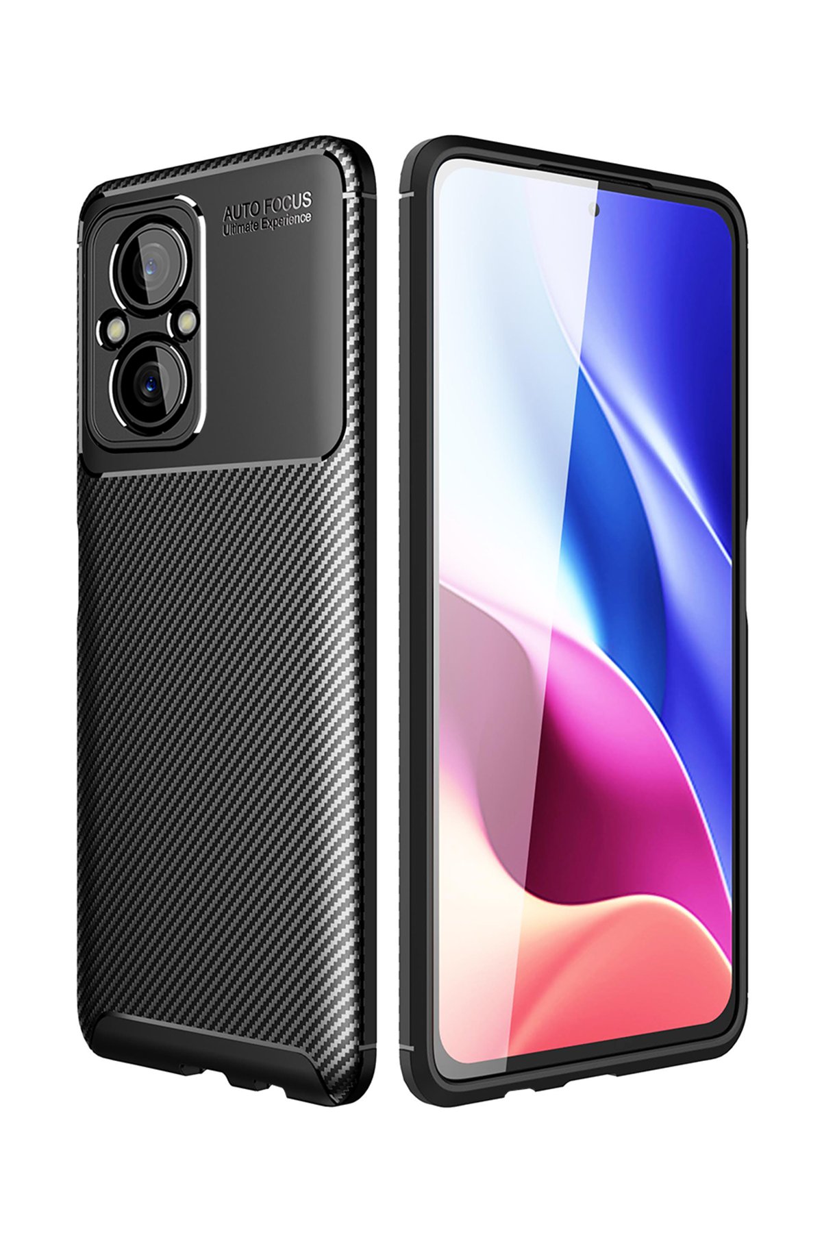 Xiaomi Poco M5 Kılıf Auto Focus Karbon Kapak - Siyah Xiaomi Poco M5 Kılıf Auto Focus Karbon Kapak - Siyah