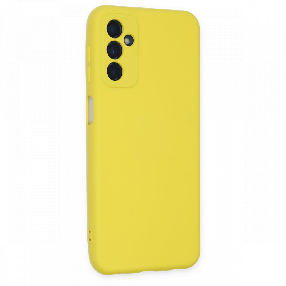  Samsung Galaxy M23 Kılıf Nano içi Kadife Silikon - Sarı