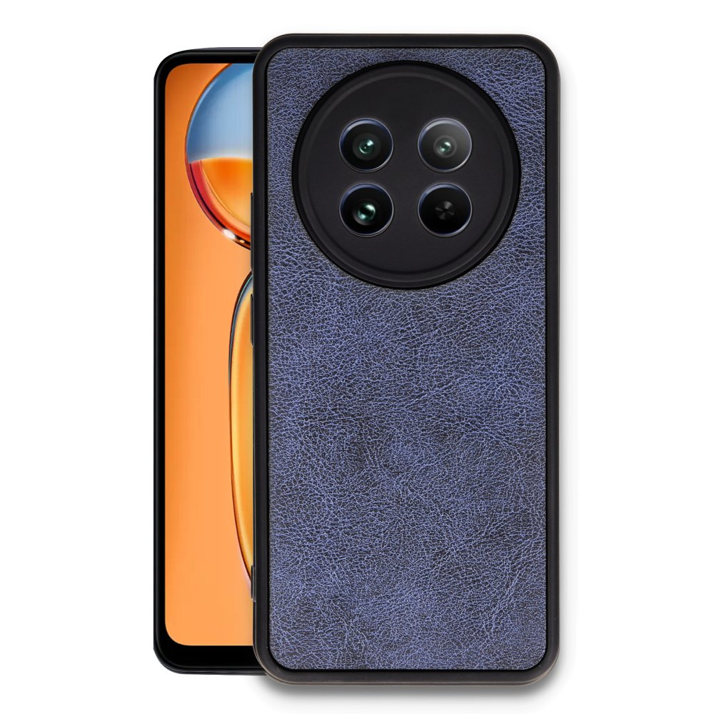 Realme 12 5G Kılıf Aras Deri Kapak - Lacivert Realme 12 5G Kılıf Aras Deri Kapak - Lacivert