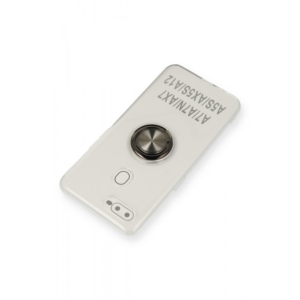 Oppo AX7 Kılıf Gros Yüzüklü Silikon - Siyah Oppo AX7 Kılıf Gros Yüzüklü Silikon - Siyah