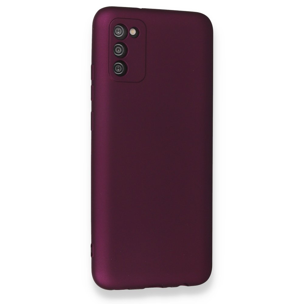  Samsung Galaxy A02S Kılıf First Silikon - Mürdüm