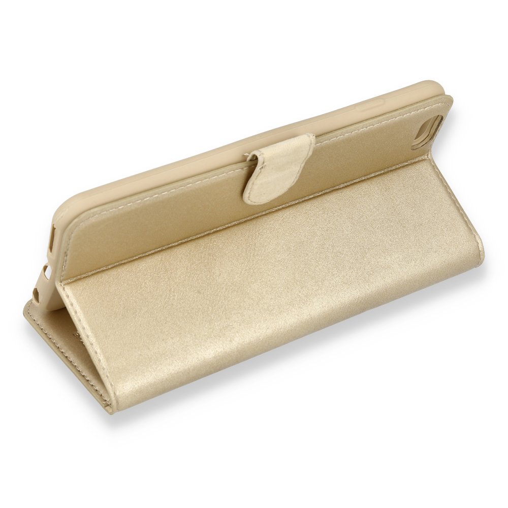  iPhone 6 Plus Kılıf Trend S Plus Kapaklı Kılıf - Gold