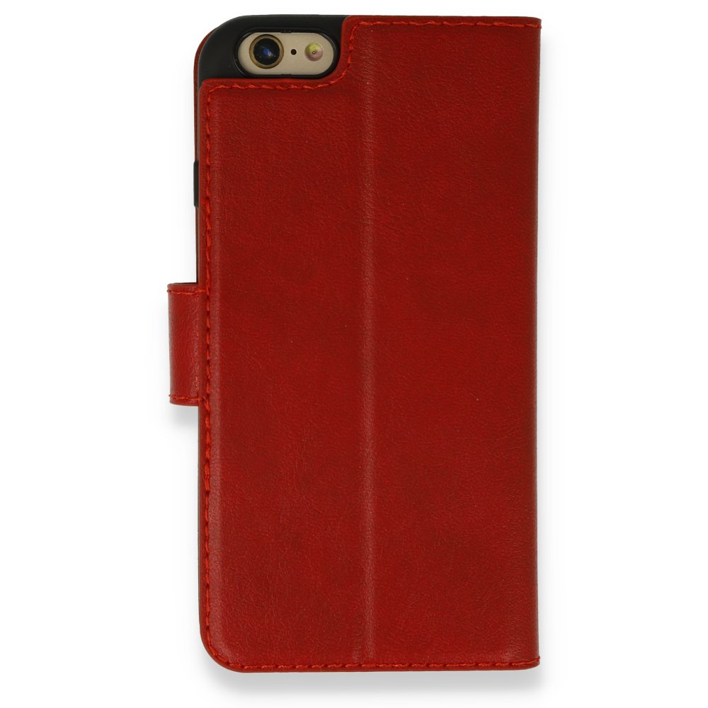 iPhone 6 Kılıf Trend S Plus Kapaklı Kılıf - Kırmızı