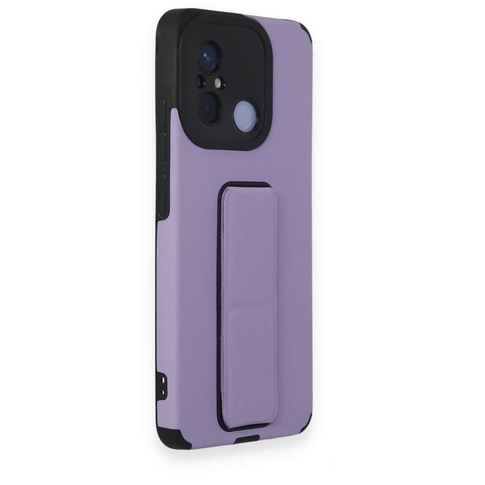 Redmi 12C Kılıf Mega Standlı Silikon - Lila Redmi 12C Kılıf Mega Standlı Silikon - Lila