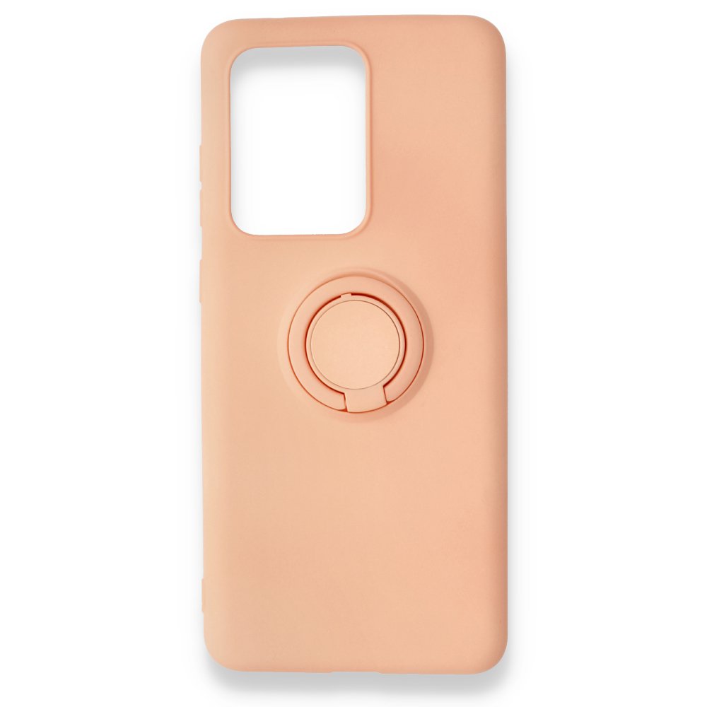  Samsung Galaxy S20 Ultra Kılıf Viktor Yüzüklü Silikon - Pudra