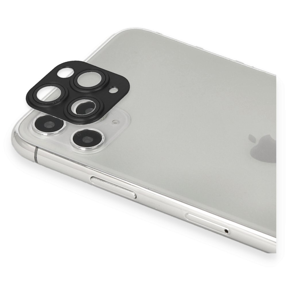  iPhone 11 Pro Pers Alüminyum Kamera Lens - Siyah