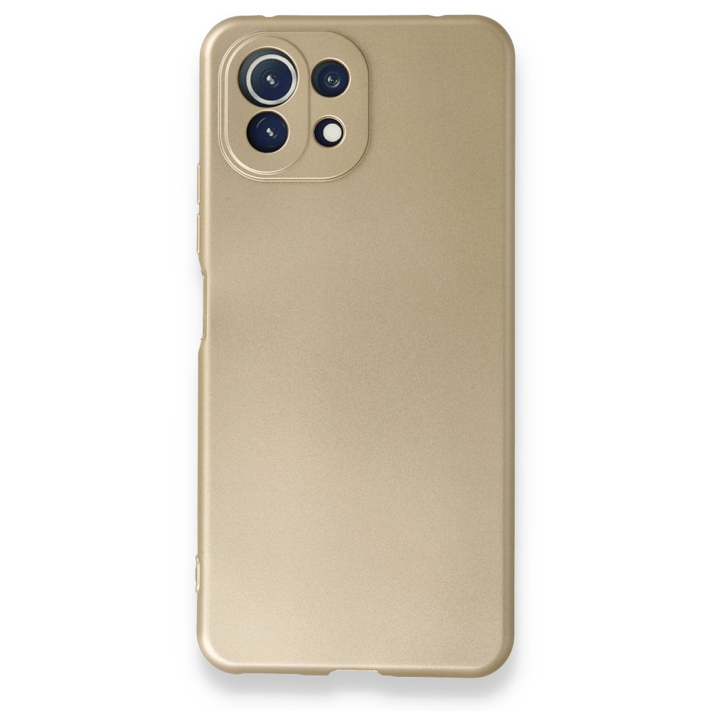 Xiaomi Mİ 11 Lite Kılıf First Silikon - Gold  Xiaomi Mİ 11 Lite Kılıf First Silikon - Gold