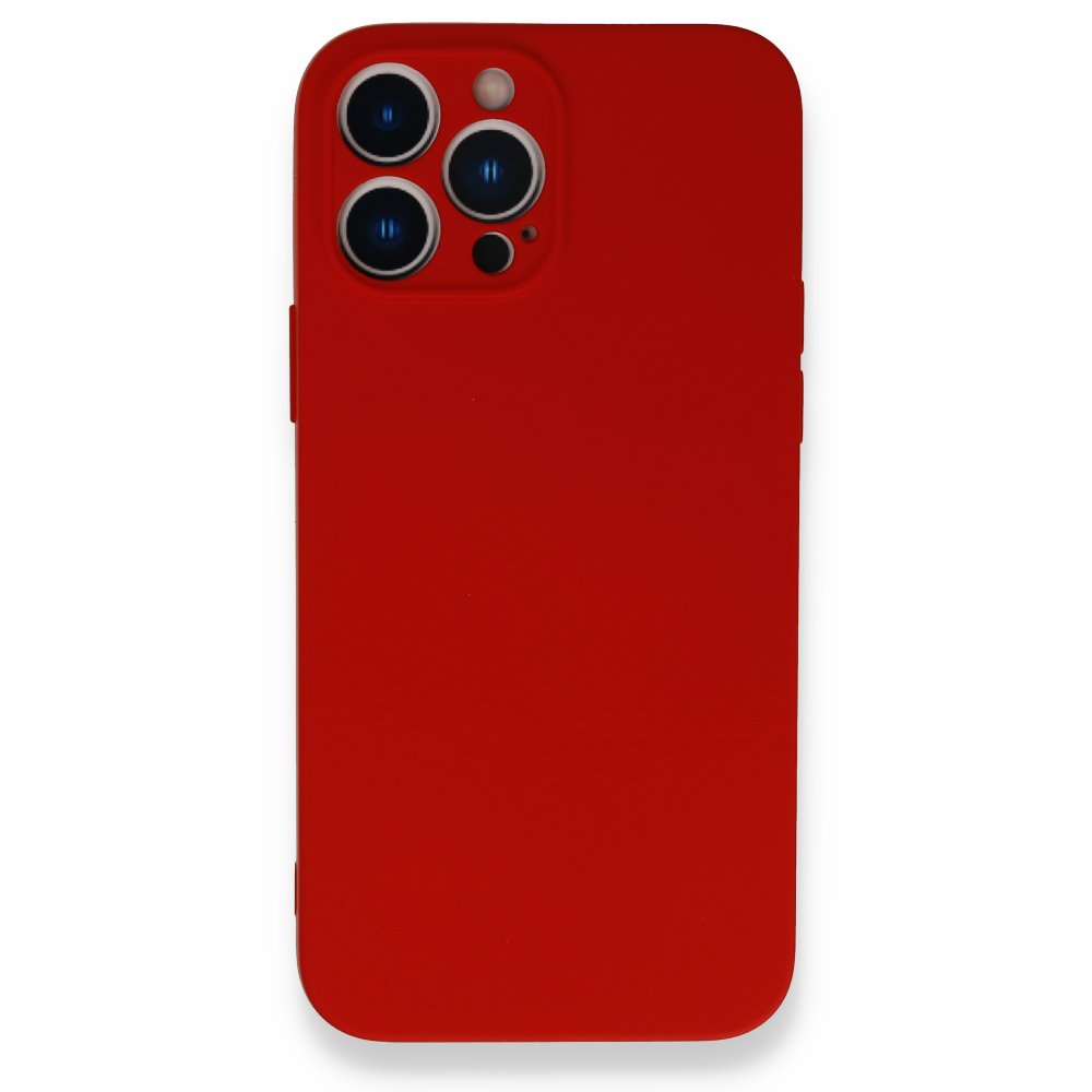 iPhone 13 Pro Max Kılıf Nano içi Kadife Silikon - Kırmızı  iPhone 13 Pro Max Kılıf Nano içi Kadife Silikon - Kırmızı