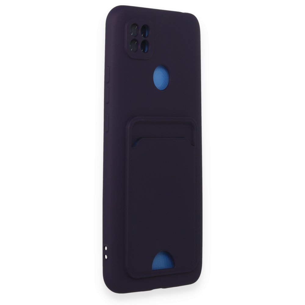 Redmi 9C Kılıf Kelvin Kartvizitli Silikon - Derin Mor