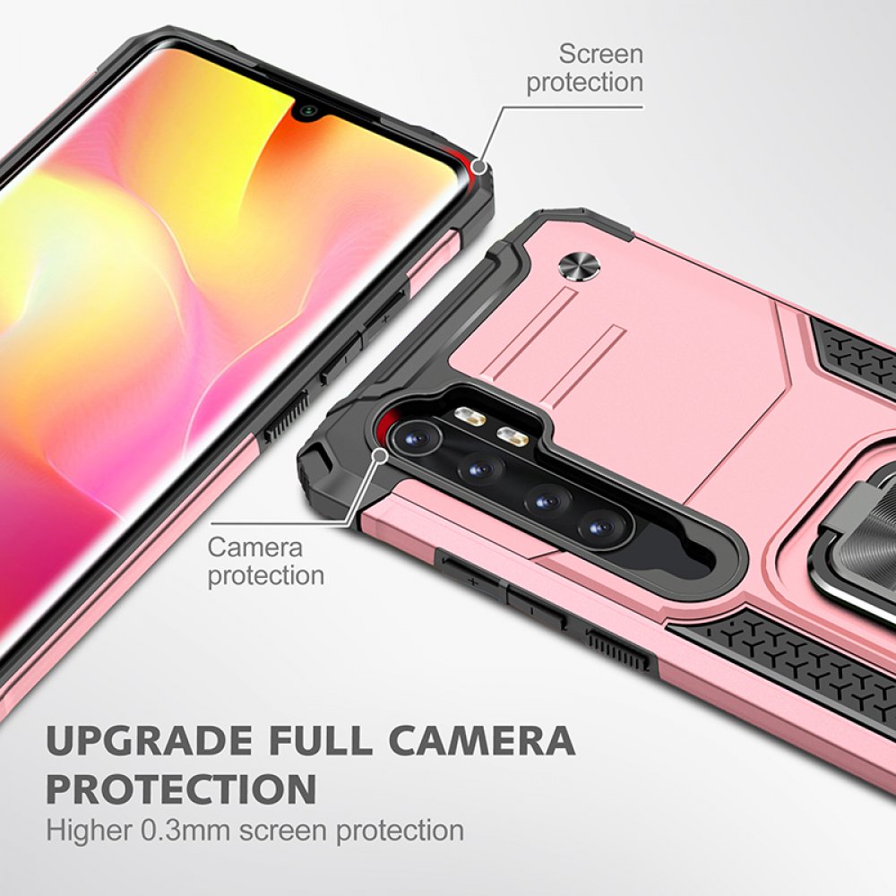 Xiaomi Mi Note 10 Lite Kılıf Zegna Yüzüklü Silikon Kapak - Rose  Xiaomi Mi Note 10 Lite Kılıf Zegna Yüzüklü Silikon Kapak - Rose