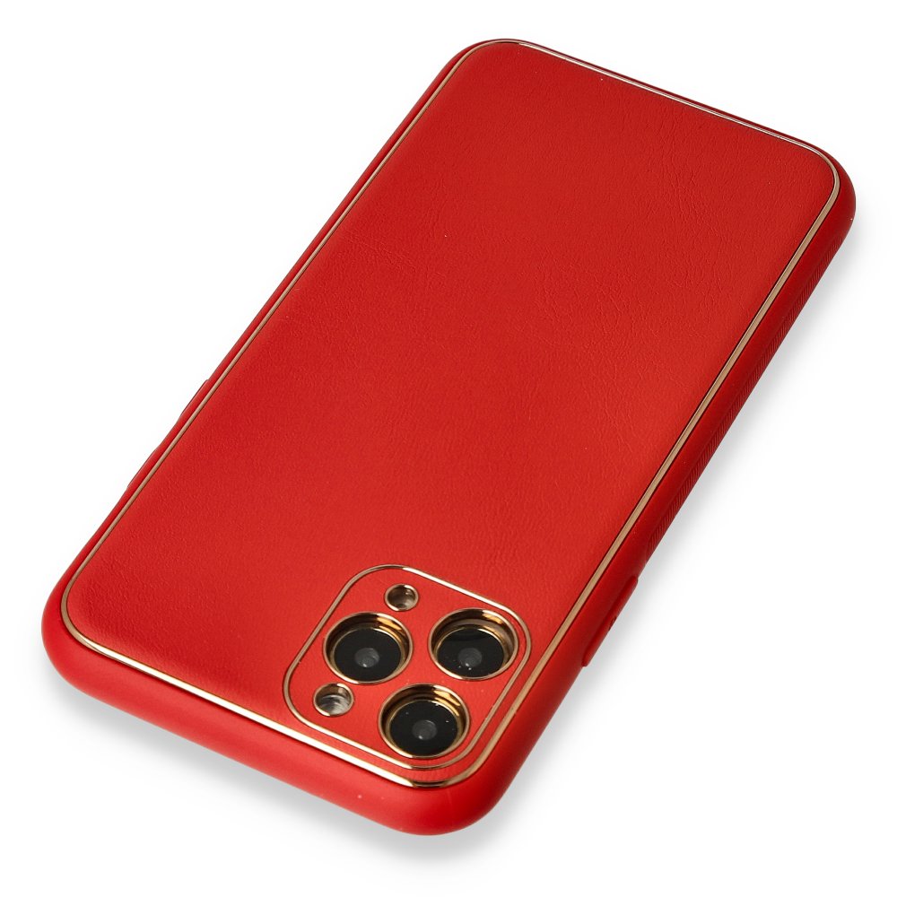 iPhone 11 Pro Kılıf Coco Deri Silikon Kapak - Kırmızı iPhone 11 Pro Kılıf Coco Deri Silikon Kapak - Kırmızı