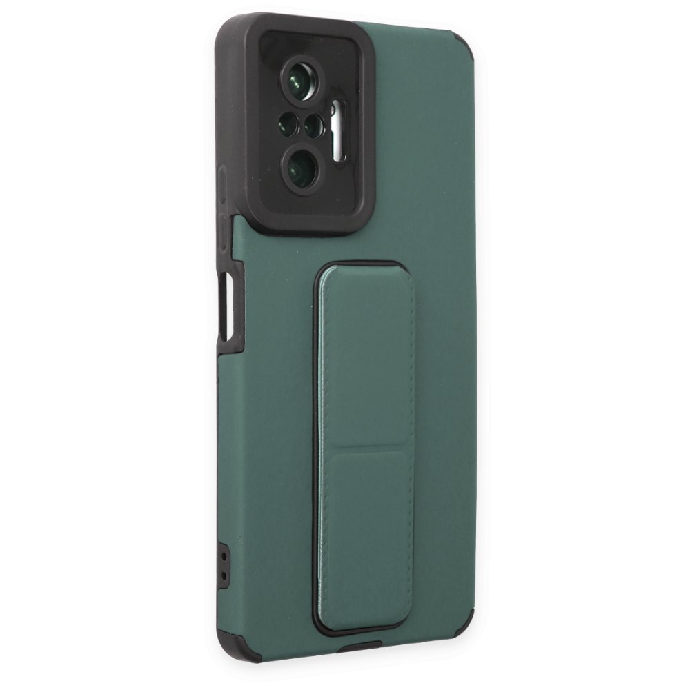 Redmi Note 10 Pro Kılıf Mega Standlı Silikon - Yeşil