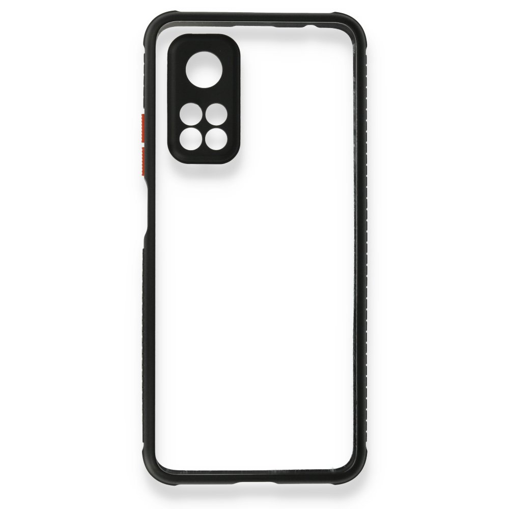  Xiaomi Mi 10T Pro Kılıf Miami Şeffaf Silikon - Siyah