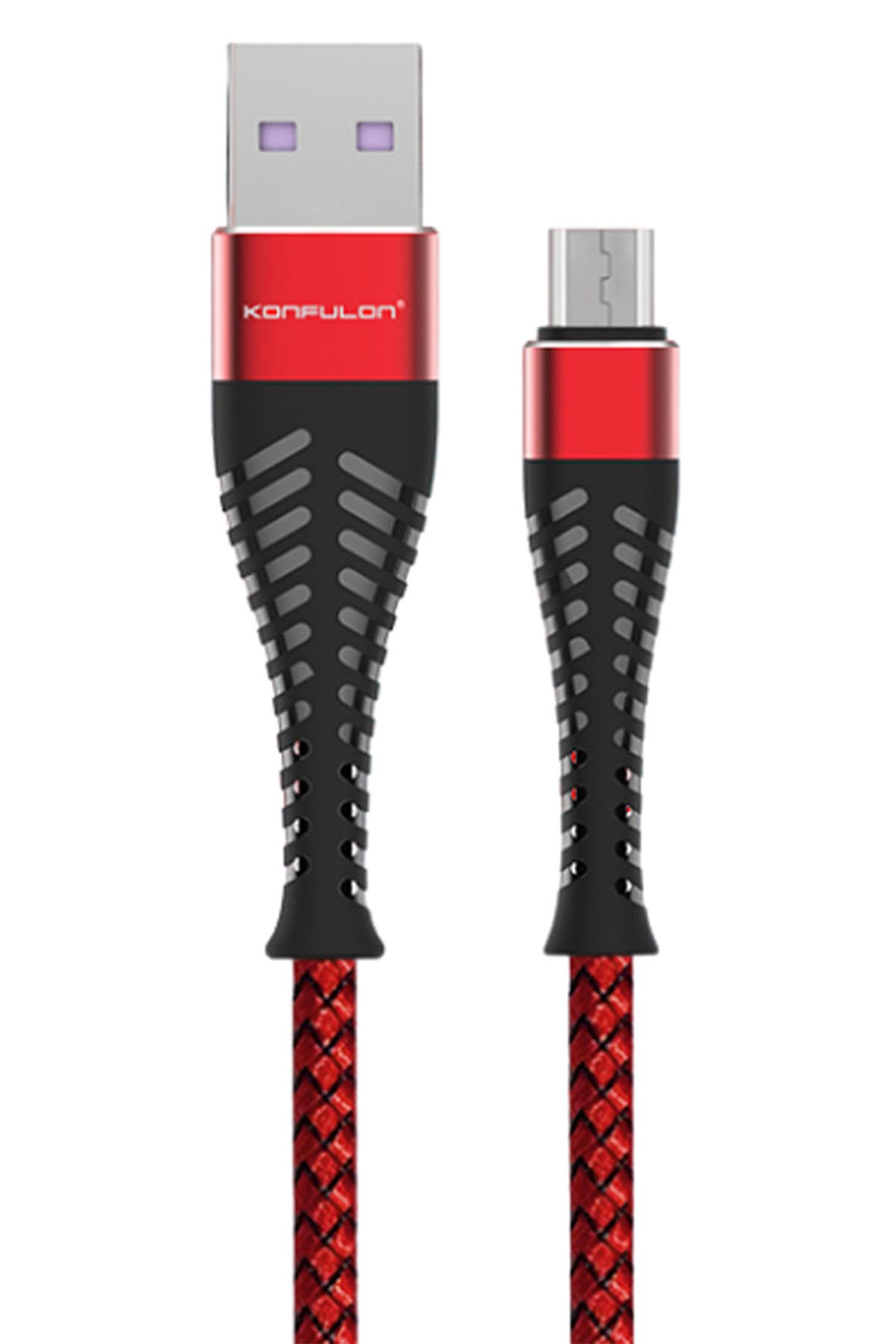 Konfulon S61 Micro USB Kablo 1.2M 3.1A - Kırmızı
