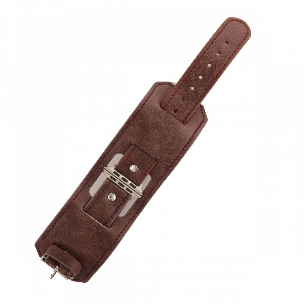  Apple Watch 44mm NL17 Deri Kordon - Mürdüm