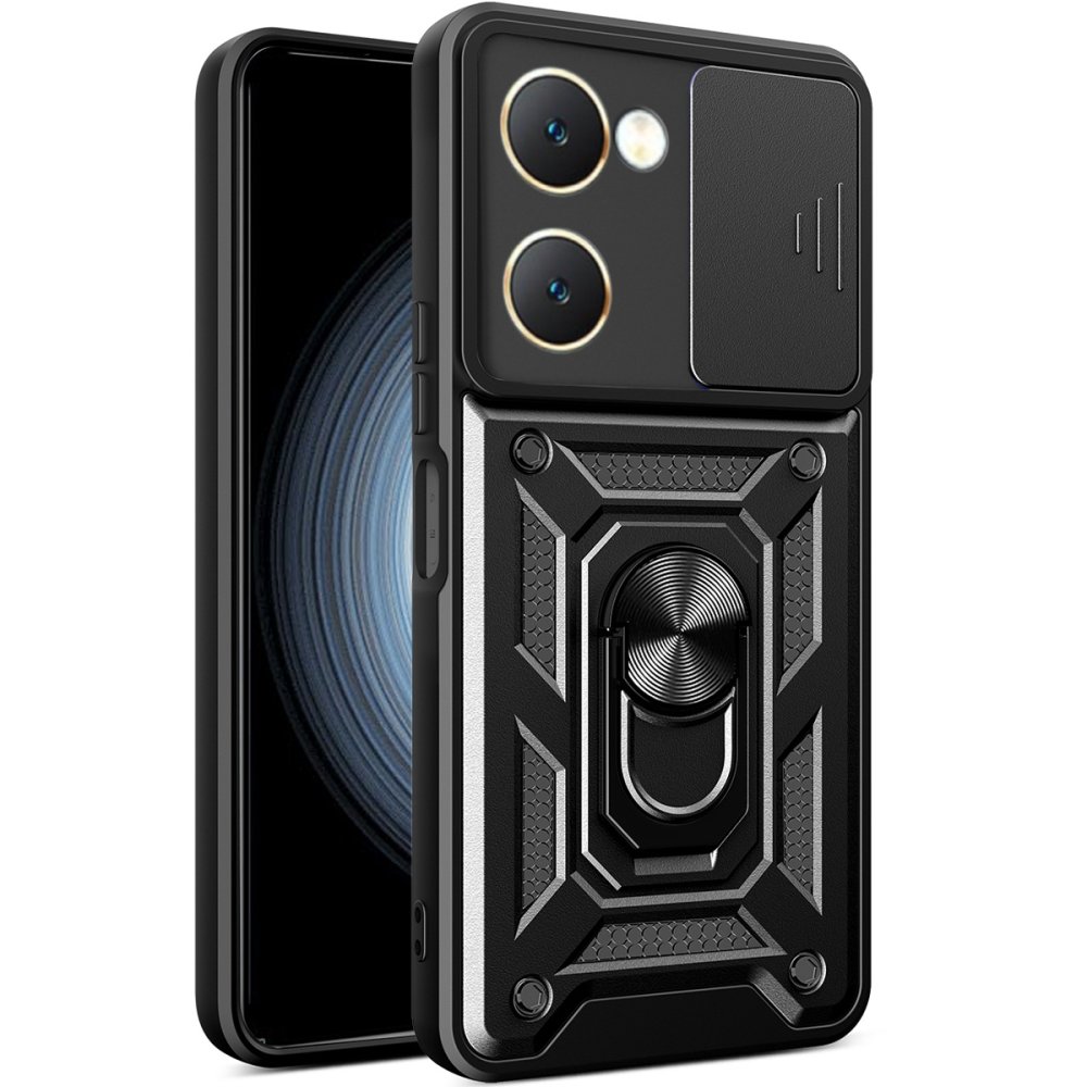 Vivo Y18 Kılıf Pars Lens Yüzüklü Silikon - Siyah Vivo Y18 Kılıf Pars Lens Yüzüklü Silikon - Siyah