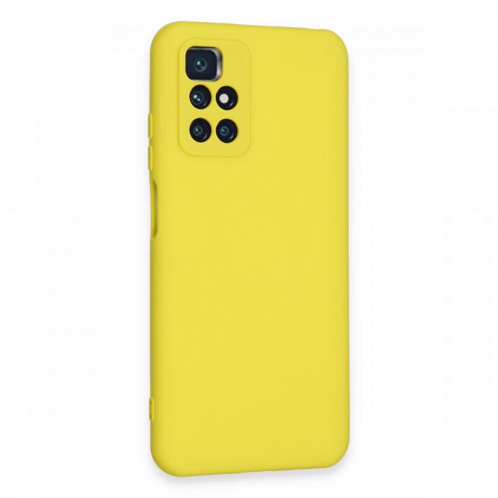 Redmi 10 2022 Kılıf Nano içi Kadife Silikon - Sarı