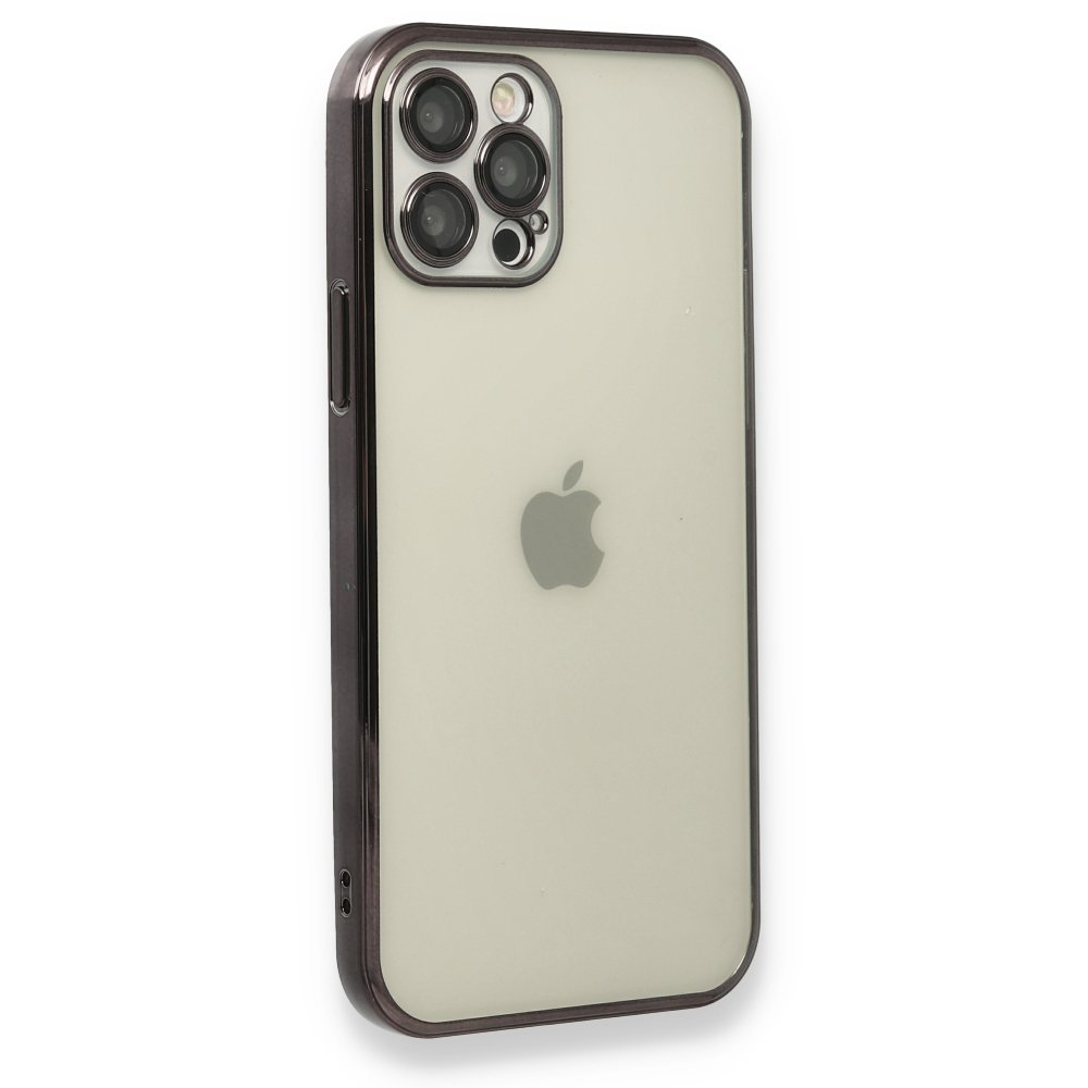  iPhone 12 Pro Max Kılıf Razer Lensli Silikon - Siyah