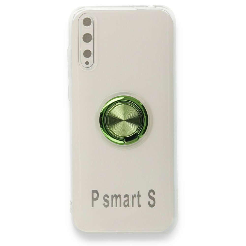 Huawei P Smart S Kılıf Gros Yüzüklü Silikon - Yeşil Huawei P Smart S Kılıf Gros Yüzüklü Silikon - Yeşil