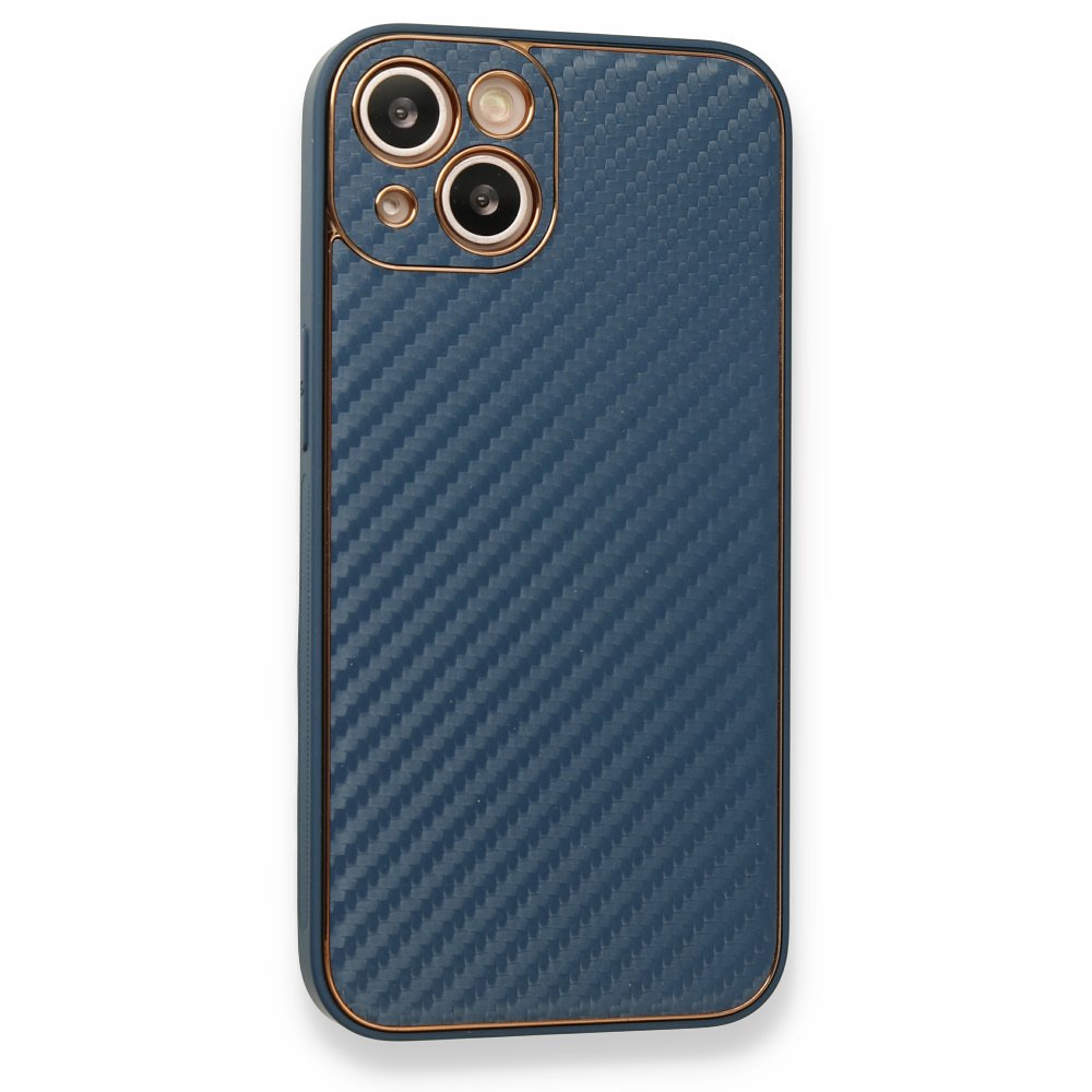  iPhone 13 Kılıf Coco Karbon Silikon - Mavi