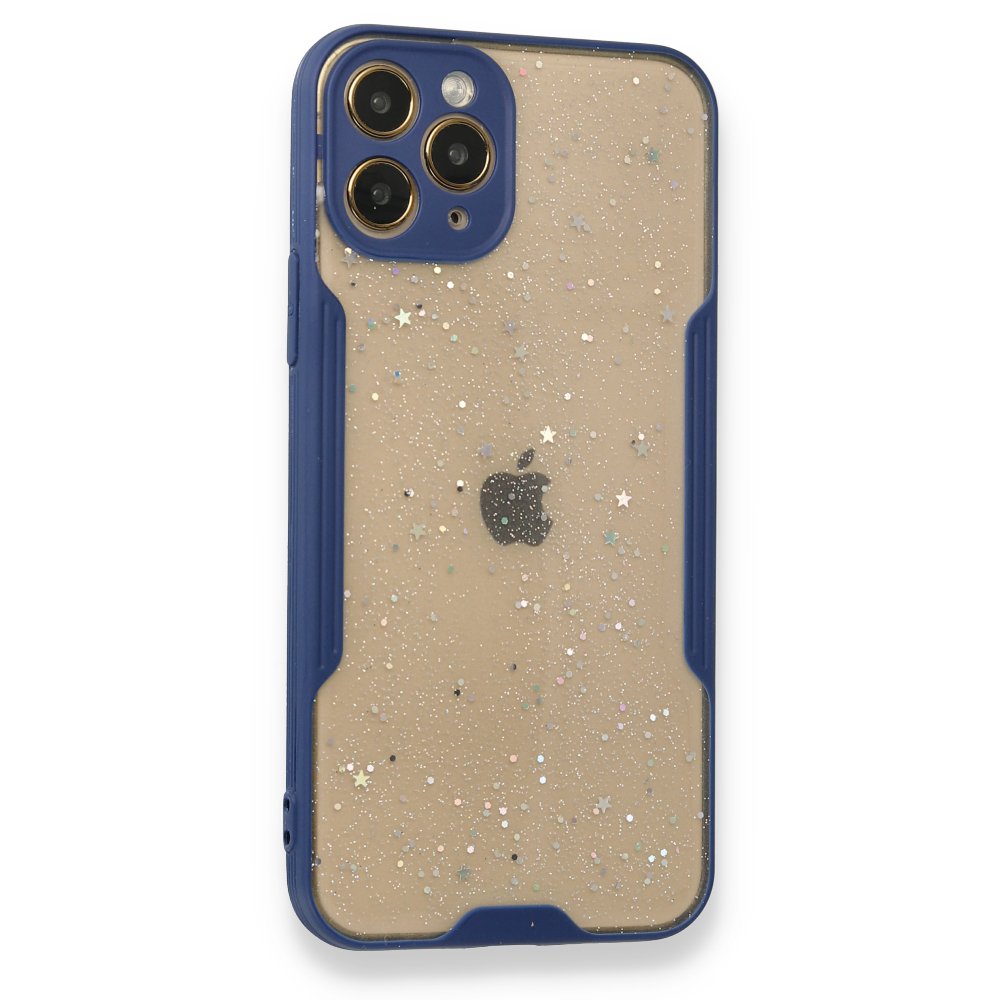  iPhone 12 Pro Kılıf Platin Simli Silikon - Lacivert