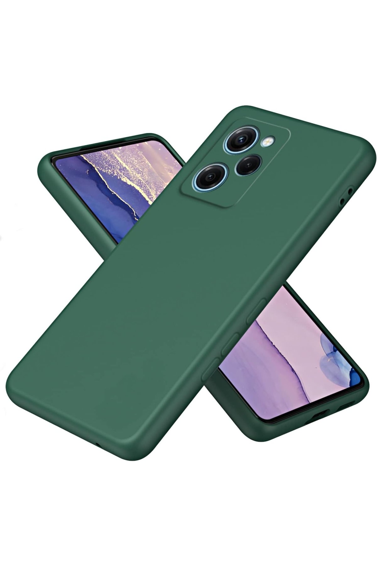 Xiaomi Poco X5 Pro 5G Kılıf Nano içi Kadife Silikon - Koyu Yeşil  Xiaomi Poco X5 Pro 5G Kılıf Nano içi Kadife Silikon - Koyu Yeşil