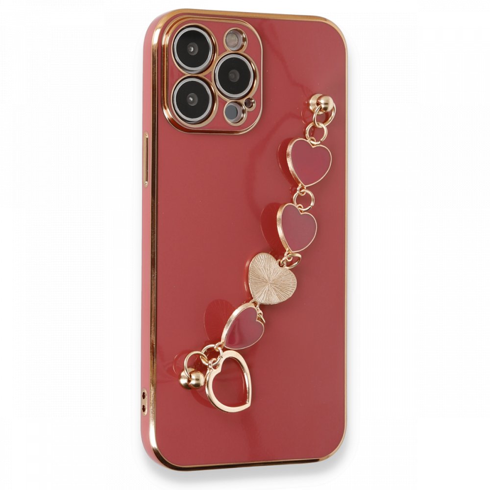  iPhone 13 Pro Max Kılıf Esila Silikon - Kırmızı