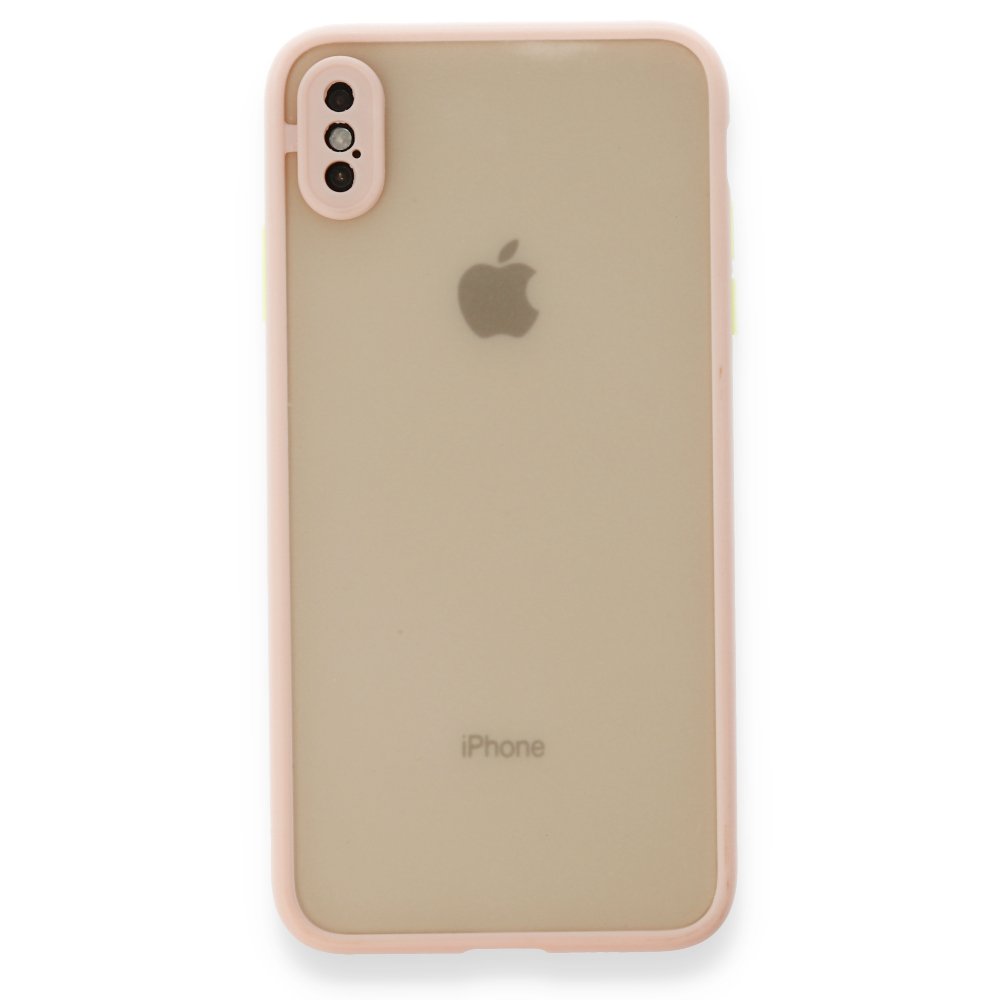 iPhone XS Max Kılıf Montreal Silikon Kapak - Pembe  iPhone XS Max Kılıf Montreal Silikon Kapak - Pembe