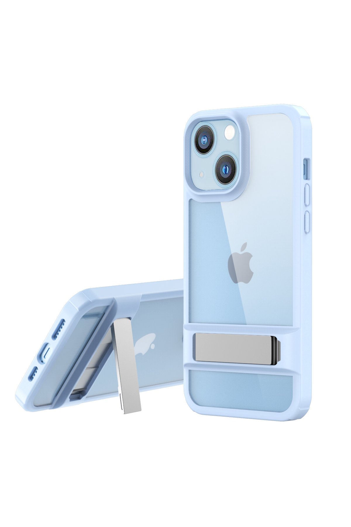  iPhone 14 Kılıf Rolet Stand Kapak - Sierra Blue