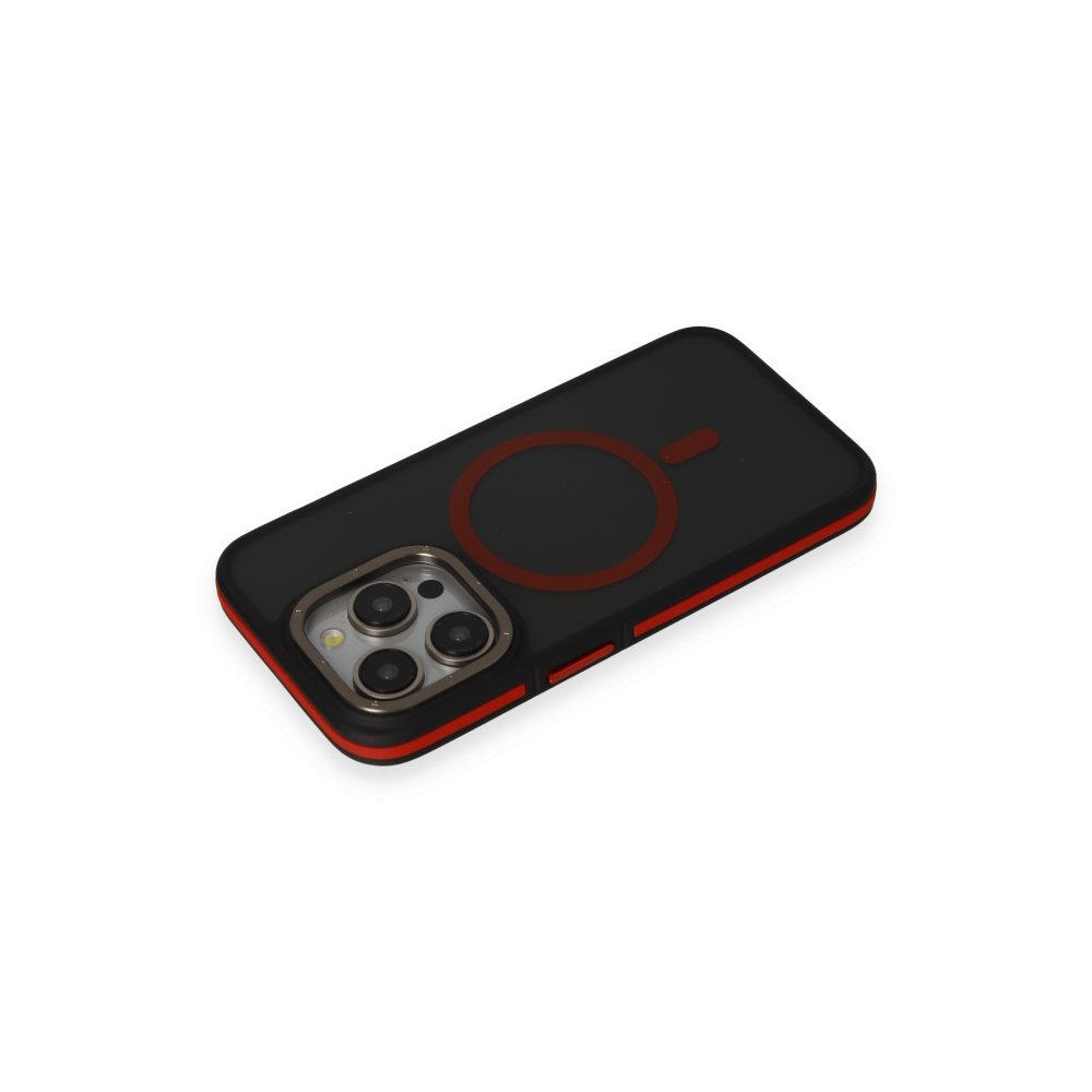 Joko iPhone 15 Pro Rocky Magsafe Kapak - Siyah-Kırmızı Joko iPhone 15 Pro Rocky Magsafe Kapak - Siyah-Kırmızı