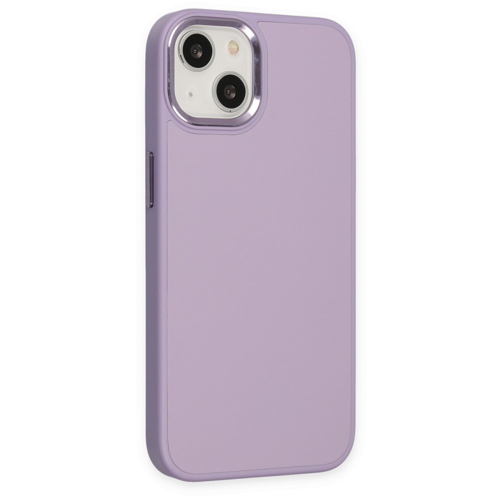 iPhone 14 Plus Kılıf Asya Deri Silikon - Lila  iPhone 14 Plus Kılıf Asya Deri Silikon - Lila