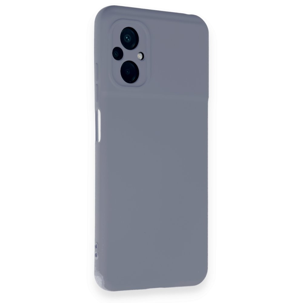 Xiaomi Poco M5 Kılıf Nano içi Kadife Silikon - Gri Xiaomi Poco M5 Kılıf Nano içi Kadife Silikon - Gri