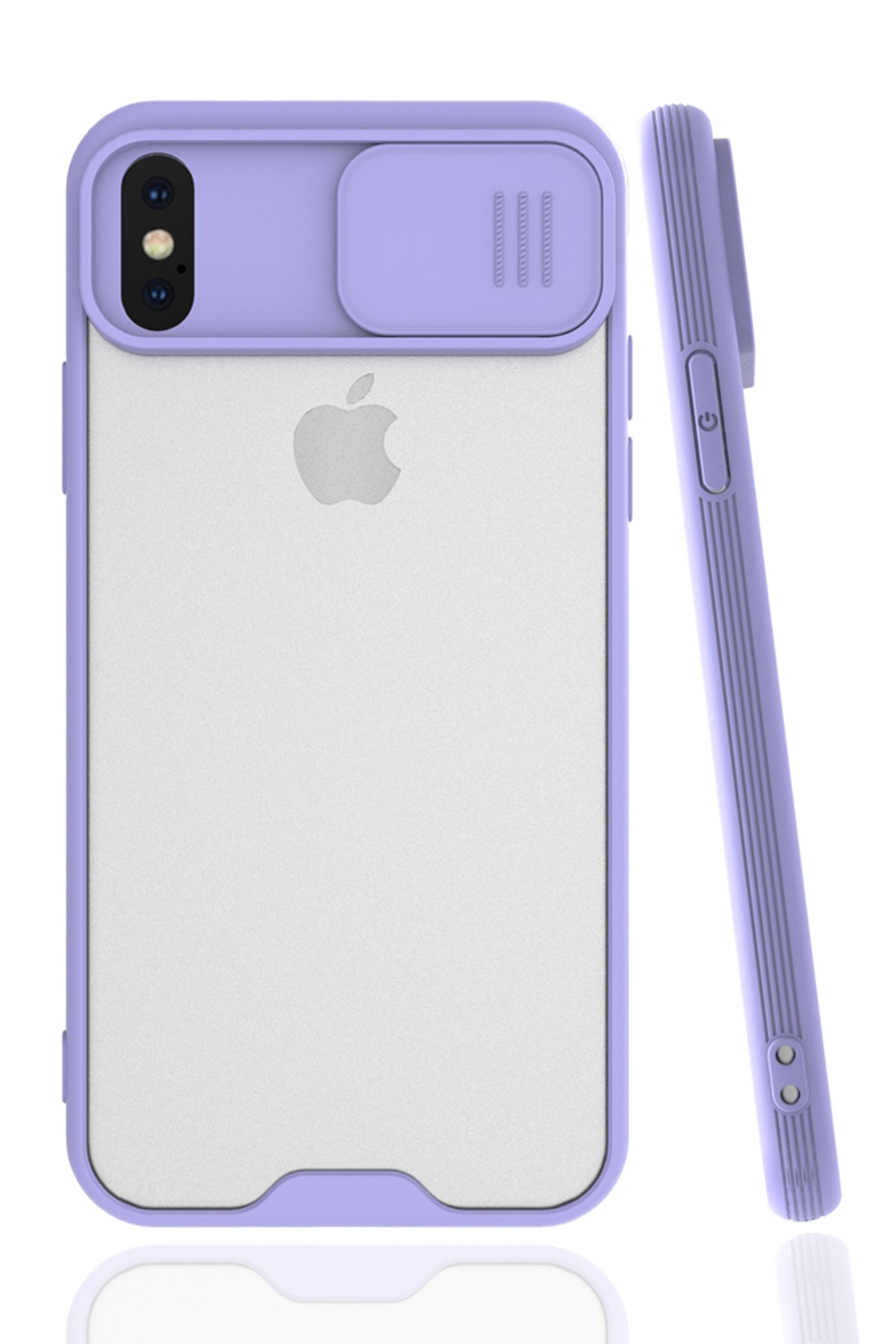 iPhone XS Kılıf Platin Kamera Koruma Silikon - Lila iPhone XS Kılıf Platin Kamera Koruma Silikon - Lila