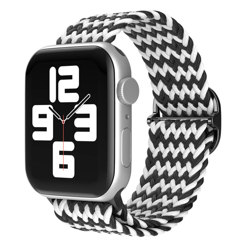  Apple Watch 40mm Star Kordon - Zigzag Siyah-Beyaz