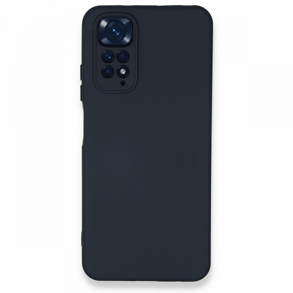 Redmi Note 11S Kılıf Nano içi Kadife Silikon - Lacivert Redmi Note 11S Kılıf Nano içi Kadife Silikon - Lacivert