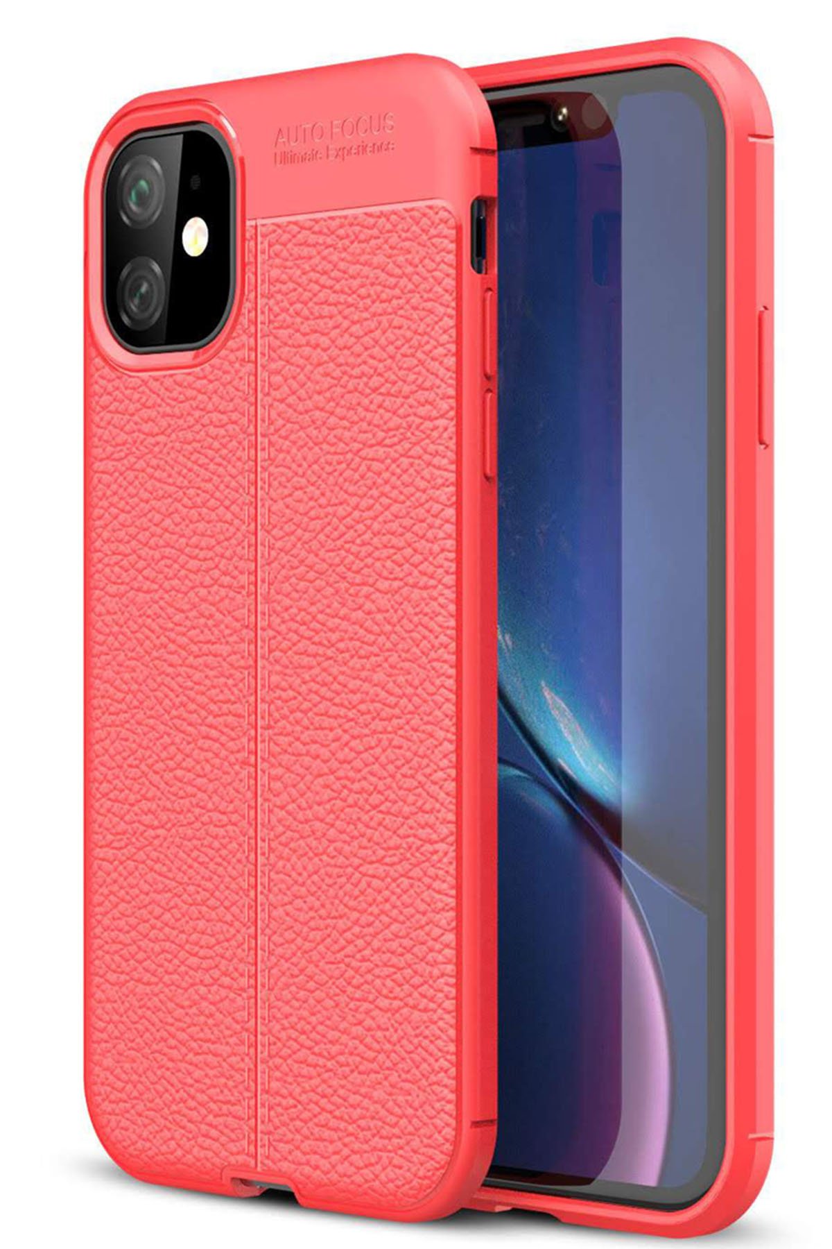  iPhone 11 Kılıf Auto Focus Kapak - Kırmızı