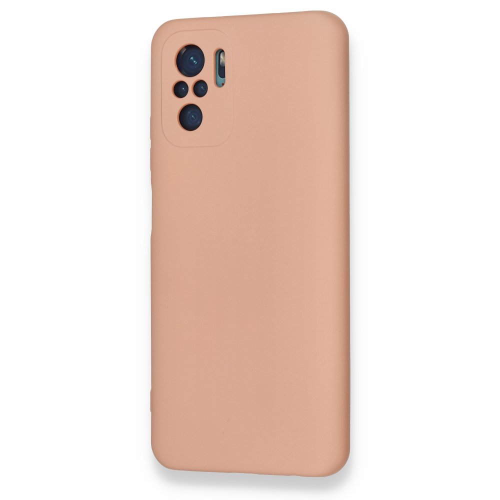 Redmi Note 10S Kılıf Nano içi Kadife Silikon - Pudra