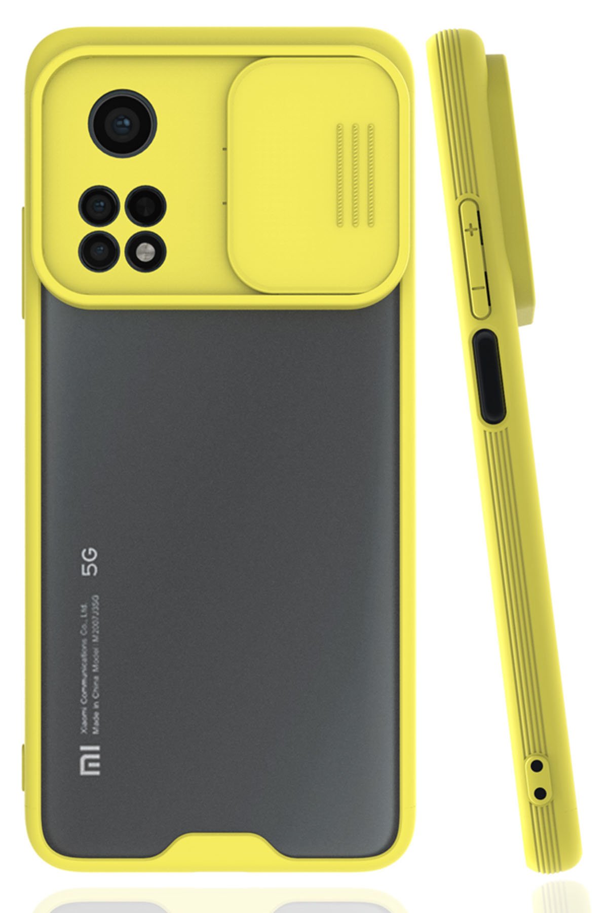 Xiaomi Mi 10T Kılıf Platin Kamera Koruma Silikon - Sarı