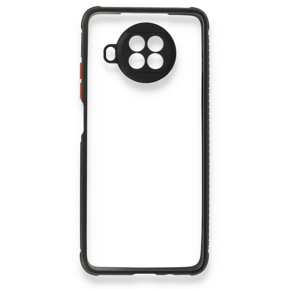 Redmi Note 9 Pro 5G Kılıf Miami Şeffaf Silikon - Siyah