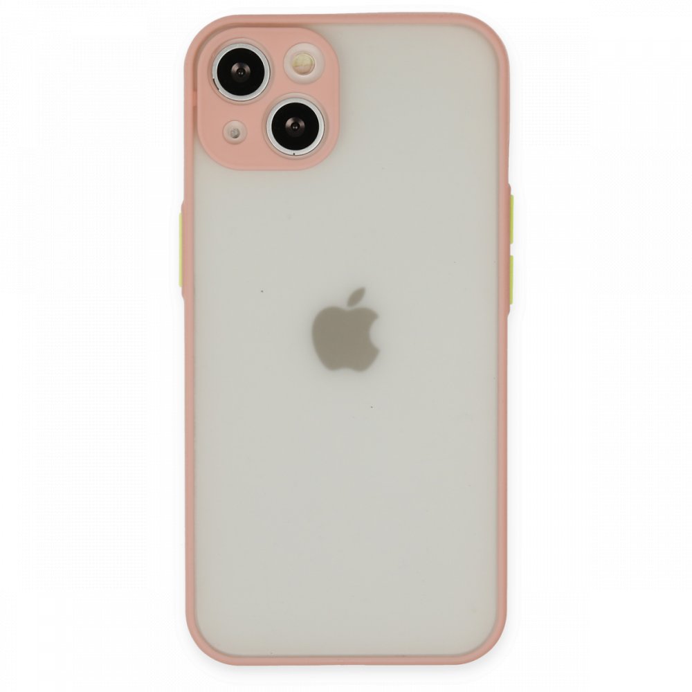  iPhone 13 Mini Kılıf Montreal Silikon Kapak - Pembe