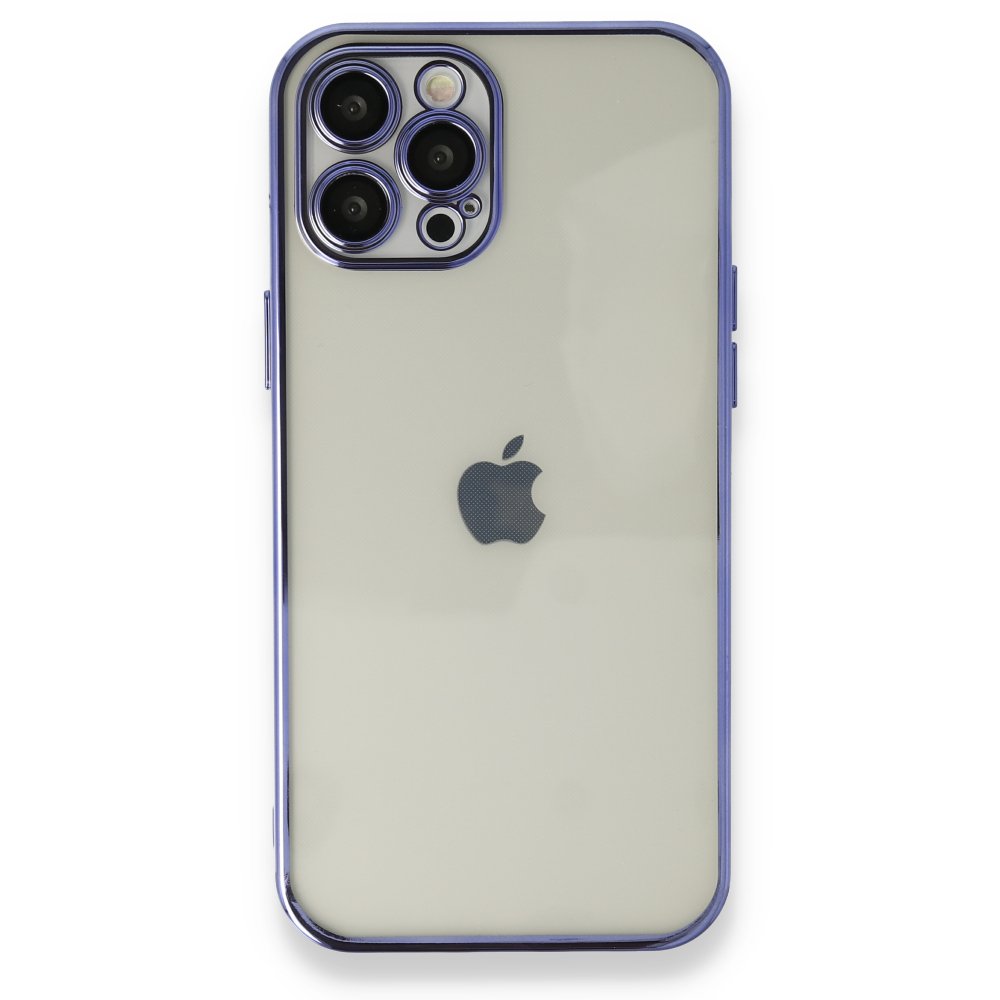  iPhone 12 Pro Max Kılıf Razer Lensli Silikon - Mor