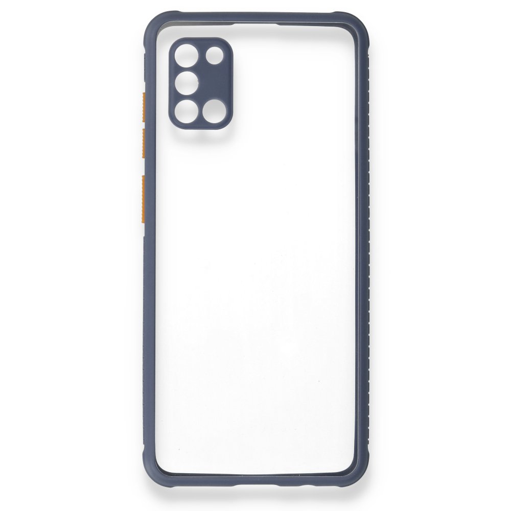  Samsung Galaxy A31 Kılıf Miami Şeffaf Silikon - Gri